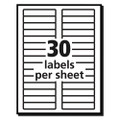 Permanent Trueblock File Folder Labels With Sure Feed Technology, 0.66 X 3.44, White, 30/sheet, 50 Sheets/box - VISAVE5366