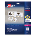 Printable Microperforated Business Cards W/sure Feed Technology, Laser, 2 X 3.5, White, 250 Cards, 10/sheet, 25 Sheets/pack
