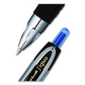 Signo 207 Gel Pen, Retractable, Micro 0.5 Mm, Blue Ink, Smoke/black/blue Barrel, Dozen