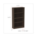Alera Valencia Series Bookcase, Four-shelf, 31.75w X 14d X 54.88h, Espresso