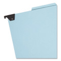 Fastab Hanging Pressboard Classification Folders, Letter Size, 2 Dividers, Blue