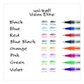 Vision Elite Roller Ball Pen, Stick, Bold 0.8 Mm, Black Ink, White/black Barrel