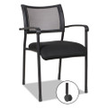 Alera Eikon Series Stacking Mesh Guest Chair, Supports Up To 275 Lb, Black, 2/carton