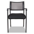 Alera Eikon Series Stacking Mesh Guest Chair, Supports Up To 275 Lb, Black, 2/carton