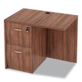 Alera Valencia Series Reversible Return/bridge Shell, 35w X 23.63d X 29.5h, Modern Walnut