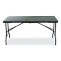 Indestructable Classic Bi-folding Table, 250 Lb Capacity, 60 X 30 X 29, Charcoal
