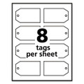 Printable Rectangular Tags With Strings, 2 X 3 1/2, Matte White, 96/pack