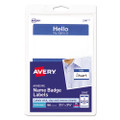 Printable Adhesive Name Badges, 3.38 X 2.33, Blue "hello", 100/pack Printable Adhesive Name Badges, 3.38 X 2.33, Blue "hello", 100/pack
