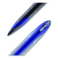 Air Porous Roller Ball Pen, Stick, Medium 0.7 Mm, Blue Ink, Black Barrel, Dozen