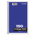 Coil-lock Wirebound Notebooks, 3 Subject, Medium/college Rule, Randomly Assorted Covers, 9.5 X 6, 150 Sheets