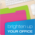 Glow File Folders, 1/3-cut Tabs: Assorted, Letter Size, 0.75" Expansion, Assorted Colors, 24/pack