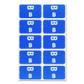 Alphaz Color-coded Second Letter Alphabetical Labels, B, 1 X 1.63, Dark Blue, 10/sheet, 10 Sheets/pack