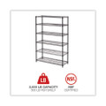 Nsf Certified 6-shelf Wire Shelving Kit, Six-shelf, 48w X 18d X 72h, Black