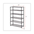 Nsf Certified 6-shelf Wire Shelving Kit, Six-shelf, 48w X 18d X 72h, Black