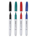 Pen Style Dry Erase Marker, Fine Bullet Tip, Assorted Colors, 4/set