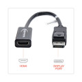Display Port-hdmi Adapter, Display Port; Hdmi, 0.65 Ft, Black