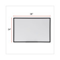 Dry Erase Board, Melamine, 36 X 24, Black Frame