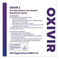 Oxivir Tb Disinfectant Wipes, 7 X 6, White, 60/canister, 12 Canisters/carton