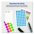 Handwrite Only Self-adhesive Removable Round Color-coding Labels, 0.5" Dia., Neon Orange, 60/sheet, 14 Sheets/pack, (5062)