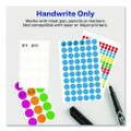 Handwrite Only Self-adhesive Removable Round Color-coding Labels, 0.5" Dia., Neon Green, 60/sheet, 14 Sheets/pack, (5052)