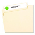 Handwrite Only Self-adhesive Removable Round Color-coding Labels, 0.5" Dia., Neon Green, 60/sheet, 14 Sheets/pack, (5052)