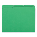 Reinforced Top-tab File Folders, 1/3-cut Tabs: Assorted, Letter Size, 1" Expansion, Green, 100/box
