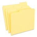 Reinforced Top-tab File Folders, 1/3-cut Tabs: Assorted, Letter Size, 1" Expansion, Yellow, 100/box
