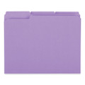 Reinforced Top-tab File Folders, 1/3-cut Tabs: Assorted, Letter Size, 1" Expansion, Violet, 100/box