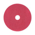 Buffing Floor Pads, 19" Diameter, Red, 5/carton