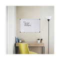 Dry Erase Board, Melamine, 36 X 24, White, Black/gray Aluminum/plastic Frame