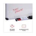 Dry Erase Board, Melamine, 36 X 24, White, Black/gray Aluminum/plastic Frame
