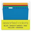 Extra Capacity Reinforced Hanging File Folders With Box Bottom, Letter Size, 1/5-cut Tab, Assorted, 25/box