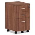 Alera Valencia Series Mobile Pedestal File, Left/right, 3-drawer: Box/box/file, Legal/letter, Walnut, 15.88 X 20.5 X 28.38 Alera Valencia Series Mobile Pedestal File, Left/right, 3-drawer: Box/box/file, Legal/letter, Walnut, 15.88 X 20.5 X 28.38