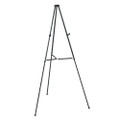 Lightweight Telescoping Tripod Easel, Adjusts 38" To 66" High, Aluminum, Black