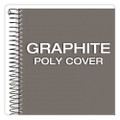 Color Notebooks, 1 Subject, Narrow Rule, Graphite Cover, 8.5 X 5.5, 100 White Sheets