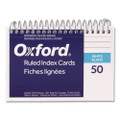 Spiral Index Cards, Ruled, 4 X 6, White, 50/pack