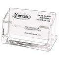 Acrylic Business Card Holder, Holds 80 Cards, 4 X 1.88 X 2, Clear