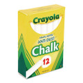 Nontoxic Anti-dust Chalk, 3" X 0.31" Diameter, White, 12 Sticks/box