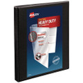 Heavy-duty Non Stick View Binder With Durahinge And Slant Rings, 3 Rings, 0.5" Capacity, 11 X 8.5, Black, (5233)