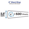 Durable View Binder With Durahinge And Slant Rings, 3 Rings, 2" Capacity, 11 X 8.5, Blue