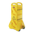 Portable Mobile Safety Barrier, Plastic, 13ft X 40", Yellow
