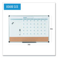 3-in-1 Calendar Planner Dry Erase Board, 24 X 18, Aluminum Frame
