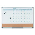 3-in-1 Calendar Planner Dry Erase Board, 24 X 18, Aluminum Frame