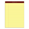 Docket Gold Ruled Perforated Pads, Wide/legal Rule, 50 Canary-yellow 8.5 X 11.75 Sheets, 12/pack