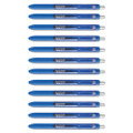 Inkjoy Gel Pen, Retractable, Micro 0.5 Mm, Blue Ink, Blue Barrel, Dozen