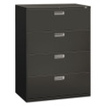 Brigade 600 Series Lateral File, 4 Legal/letter-size File Drawers, Charcoal, 42" X 18" X 52.5" Brigade 600 Series Lateral File, 4 Legal/letter-size File Drawers, Charcoal, 42" X 18" X 52.5"