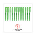 Pocket Highlighters, Fluorescent Green Ink, Chisel Tip, Green Barrel, Dozen