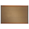 Prestige Bulletin Board, Brown Graphite-blend Surface, 36 X 24, Cherry Frame