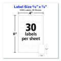 Removable Multi-use Labels, Handwrite Only, 0.63 X 0.88, White, 30/sheet, 35 Sheets/pack, (5424)