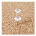Standard Push Pins, Plastic, Clear, 7/16", 200/pack